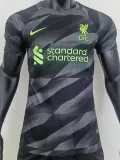 23-24 LIV Black Grey GoalKeeper Player Version Soccer Jersey