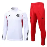 23-24 Flamengo White Half Pull Tracksuit #B643 (半拉链)
