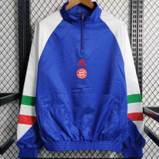 23-24 Bayern Blue White Windbreaker