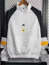23-24 Argentina White Black Windbreaker