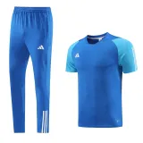2023 AD03 Blue Short-sleeved Trouser Suit