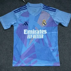 24-25 RMA Blue GoalKeeper Fans Soccer Jersey
