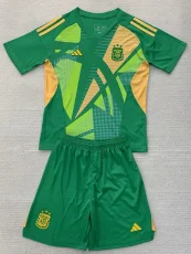 24-25 Argentina Green GoalKeeper Kids Soccer Jersey