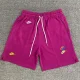 CN02紫 NK Purple Embroidered Multicolor Logo Casual Short Pants