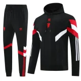 24-25 Man Utd Black Hoodie Tracksuit (卫衣套装)