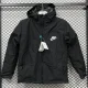 2025 NK Cotton Thickened warm Black Outdoor Jackets #Pó加棉冲锋衣