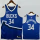 24-25 BUCKS ANTETOKOUNMP0 #34 Blue City Edition Top Quality Hot Pressing NBA Jersey (V领)