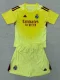 25-26 RMA Light Yellow GoalKeeper Kids Soccer Jersey