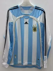 2006 Argentina Home Long Sleeve Retro Soccer Jersey (长袖)