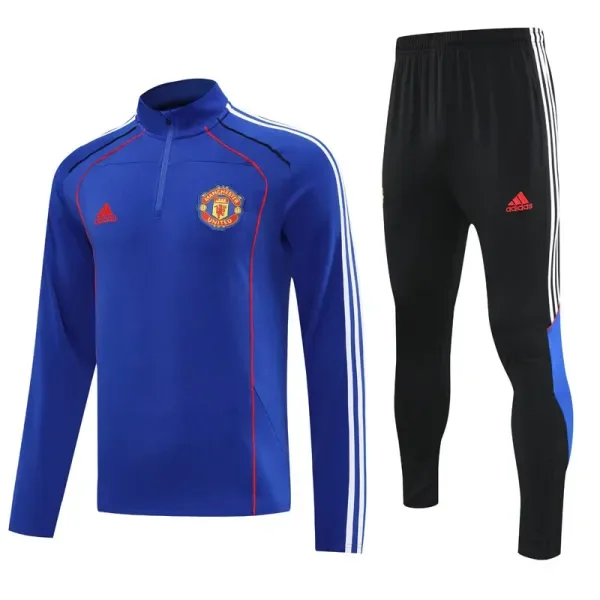 2025-26 Man Utd Fancy blue Half Pull Tracksuit (半拉链)