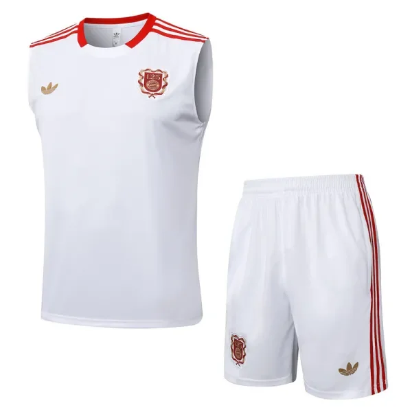 2025-26 Bayern White Tank top and shorts suit #D2536