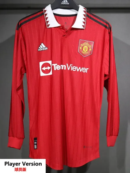 2022-23 Man Utd Home Long Sleeve Player Version Soccer Jersey (长袖球员)