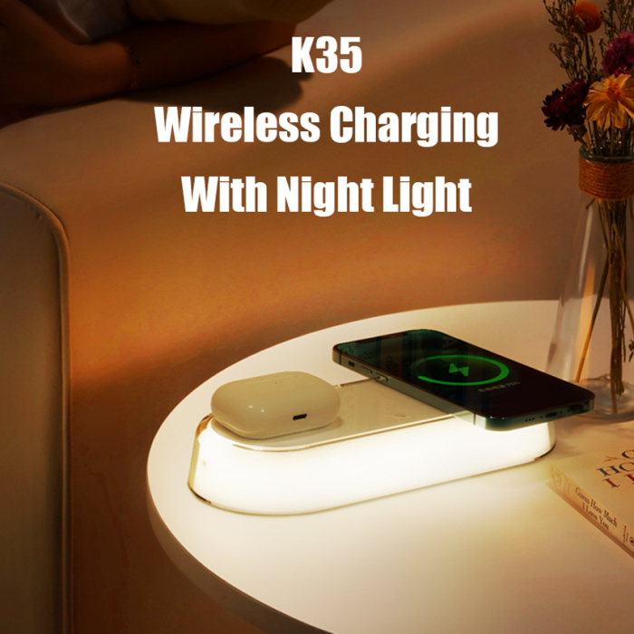 K35  2 in 1 Wireless Charger With Night Light