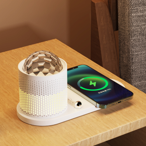 K21B  3 in 1  wireless charging with Bluetooth speaker & night light