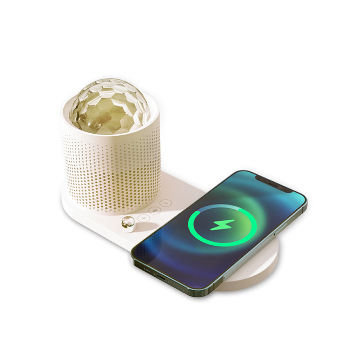 K21B  3 in 1  wireless charging with Bluetooth speaker & night light
