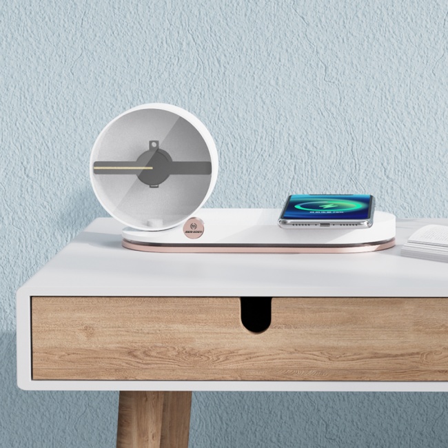 K02 3 in 1 wireless charger with Naked eye 3D and night light