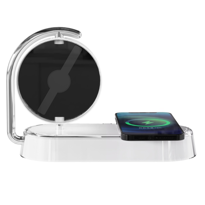 K01WIFI 3 in 1 wireless charger with Naked eye 3D and night light
