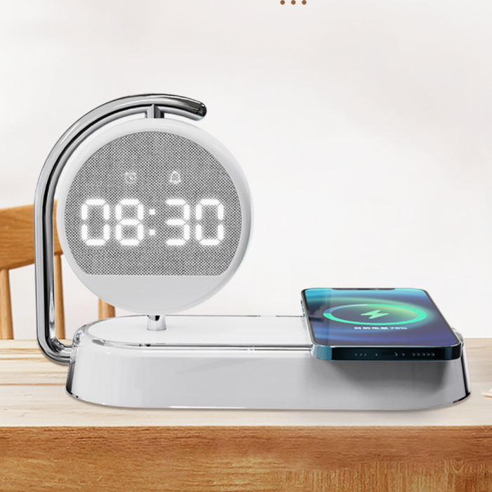 K01T 3 in 1 wireless charger with Creative clock & night light