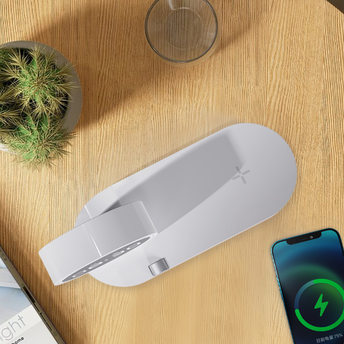 K02T  3 in 1 wireless charger with Creative clock & night light