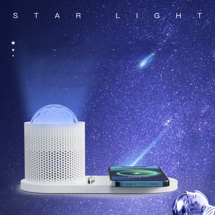 K21S  3 in 1  wireless charger with Gypsophila-like spotlights and night light