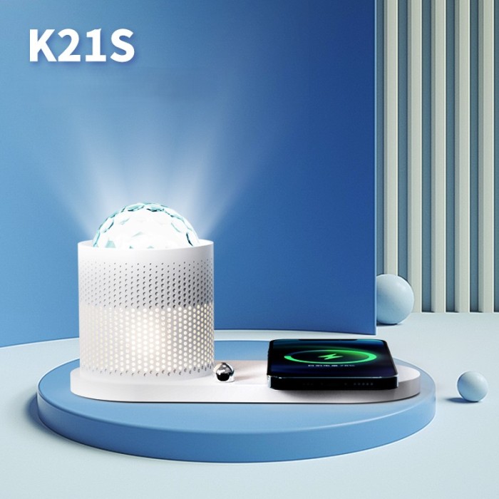 K21S  3 in 1  wireless charger with Gypsophila-like spotlights and night light