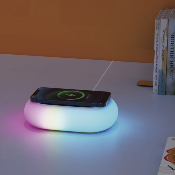 K31 2 in 1 portable Tent lamp with wireless charging with night light and colorful ambient light