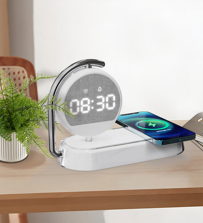 K01T 3 in 1 wireless charger with Creative clock & night light