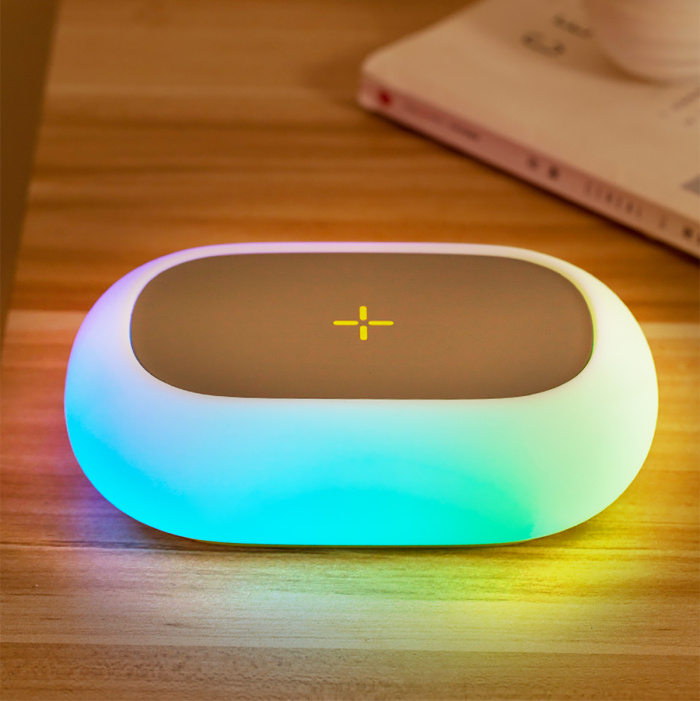 K31 2 in 1 portable Tent lamp with wireless charging with night light and colorful ambient light