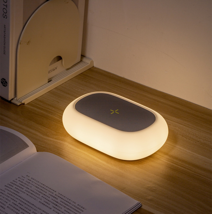 K31 2 in 1 portable Tent lamp with wireless charging with night light and colorful ambient light
