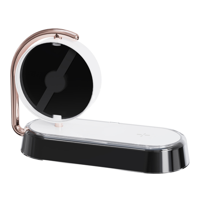 K01WIFI 3 in 1 wireless charger with Naked eye 3D and night light