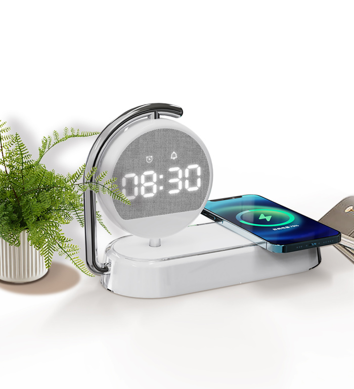 K01T 3 in 1 wireless charger with Creative clock & night light