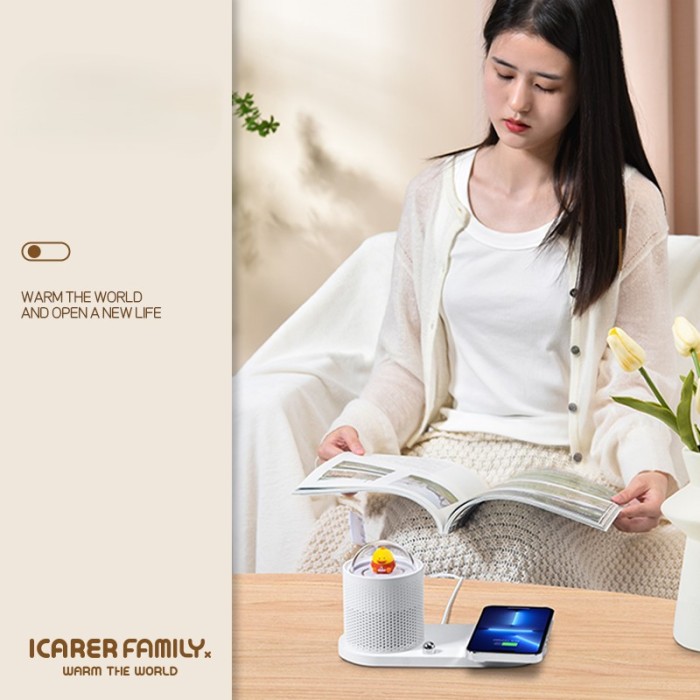 K21  3 in 1 Wireless Charger With Night Light & cartoon IP
