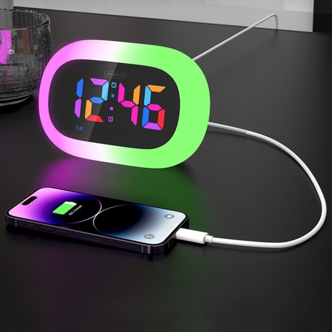 K31T  2 in 1 digital clock with night light