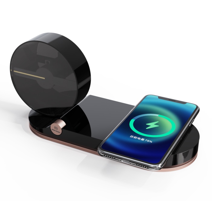 K02 3 in 1 wireless charger with Naked eye 3D and night light