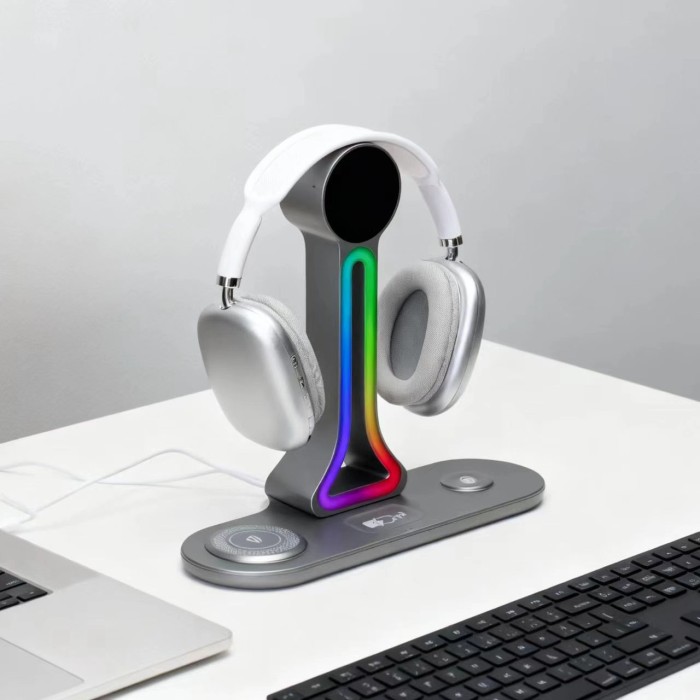 3 in 1  wireless charging stand with  night light