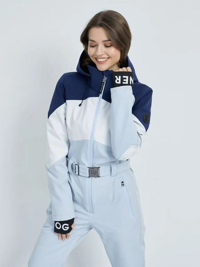 B94006# WOMEN'S  ONE PIECE SKI SUIT ( SOFTSHELL AND WINDSTOPPER FABRIC )