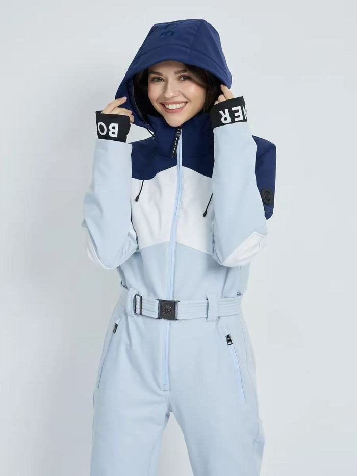 B94006# WOMEN'S  ONE PIECE SKI SUIT ( SOFTSHELL AND WINDSTOPPER FABRIC )