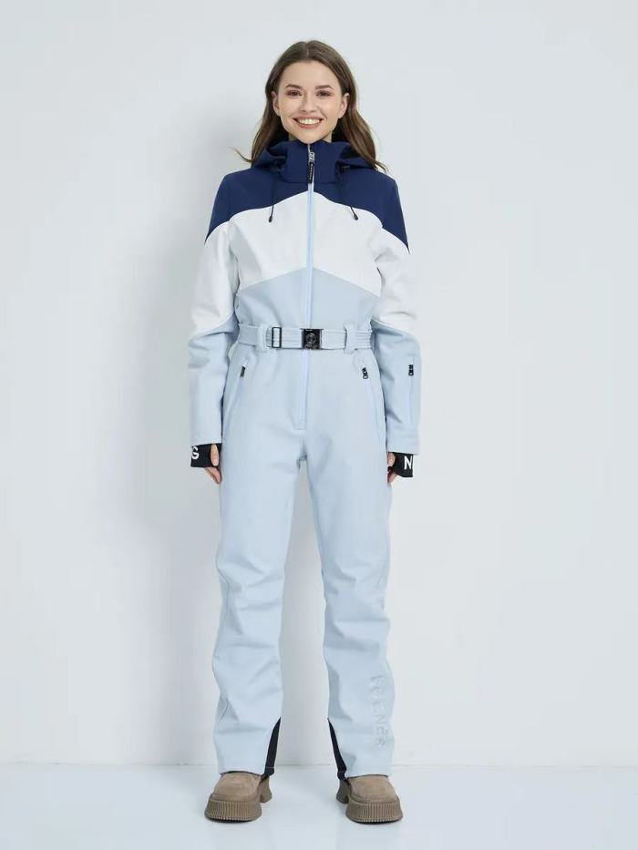 B94006# WOMEN'S  ONE PIECE SKI SUIT ( SOFTSHELL AND WINDSTOPPER FABRIC )