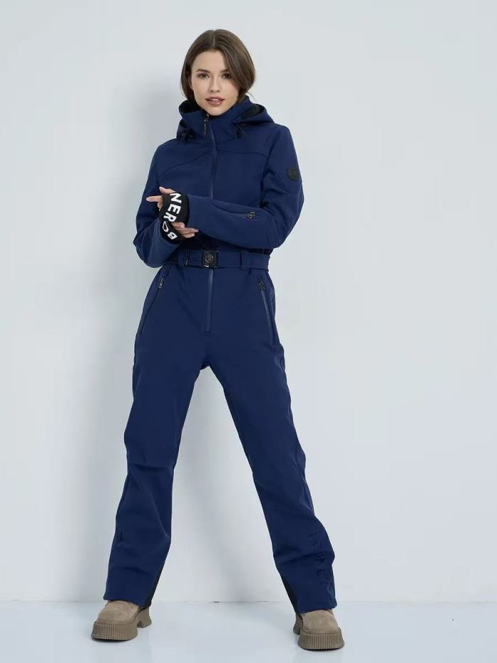 B94006# WOMEN'S  ONE PIECE SKI SUIT ( SOFTSHELL AND WINDSTOPPER FABRIC )
