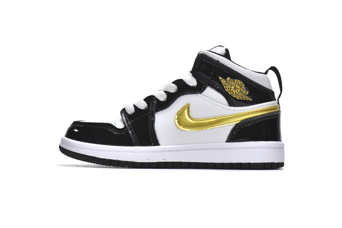 Air Jordan 1 Mid PS Black Gold(Kids)