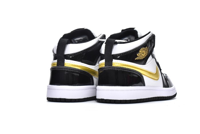 Air Jordan 1 Mid PS Black Gold(Kids)