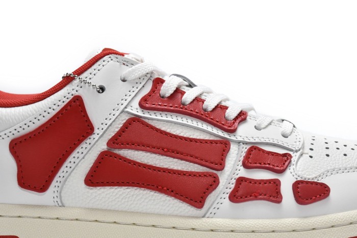 AMIRI Skel Panelled Top Low White Red