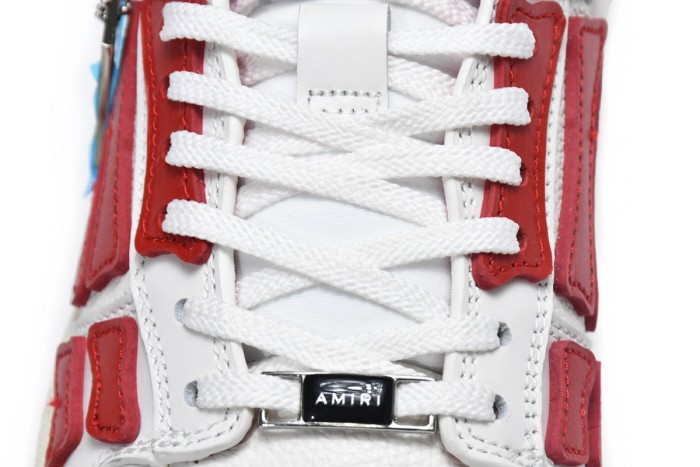 AMIRI Skel Panelled Top Low White Red