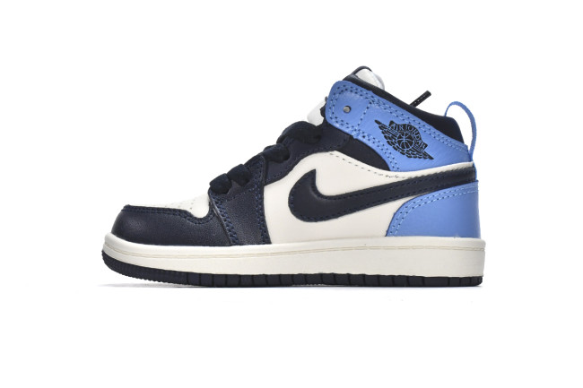 Air Jordan 1 Mid PS Obsidian University Blue(kids)