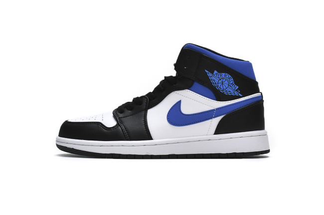 Air Jordan 1 Mid White Black Racer Blue