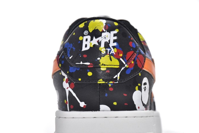 Bape Sk8 Sta Low Splash black orange