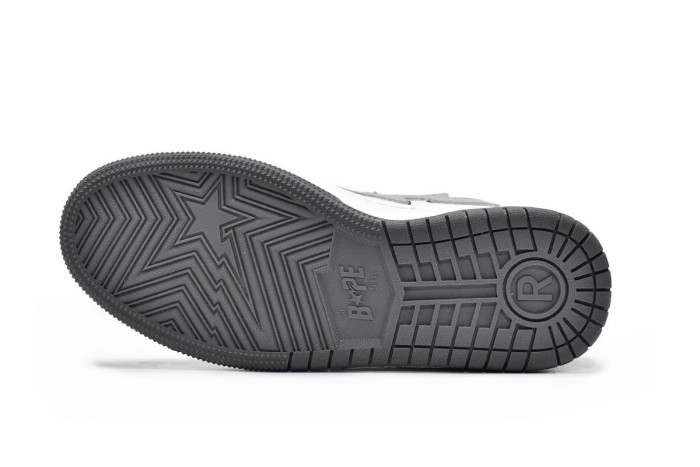 A Bathing Ape Court Sta Light Grey Cream