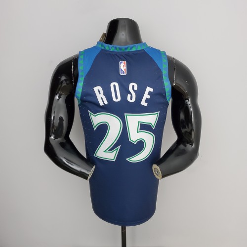 Derrick Rose Minnesota Timberwolves 75th Anniversary 2022 Swingman Jersey Blue