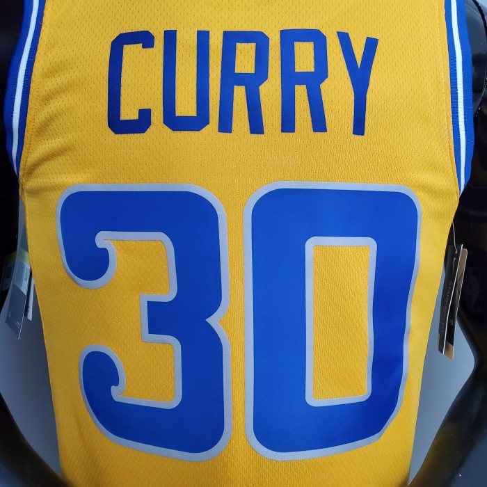 Stephen Curry Golden State Warriors Retro Version Swingman Jersey Yellow