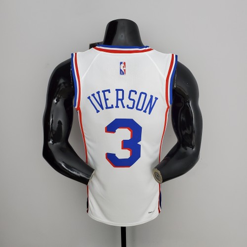 Allen Iverson Philadelphia 76ers 75th Anniversary Swingman Jersey White